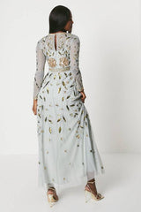 The Collector Hand Embellished Maxi Dress