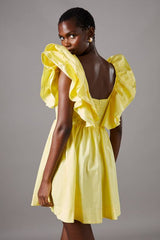 Frill Shoulder Mini Dress