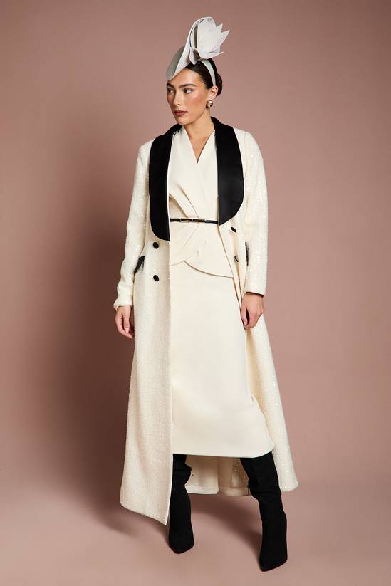 Lisa Tan V Neck Stretch Crepe Column Midi Dress