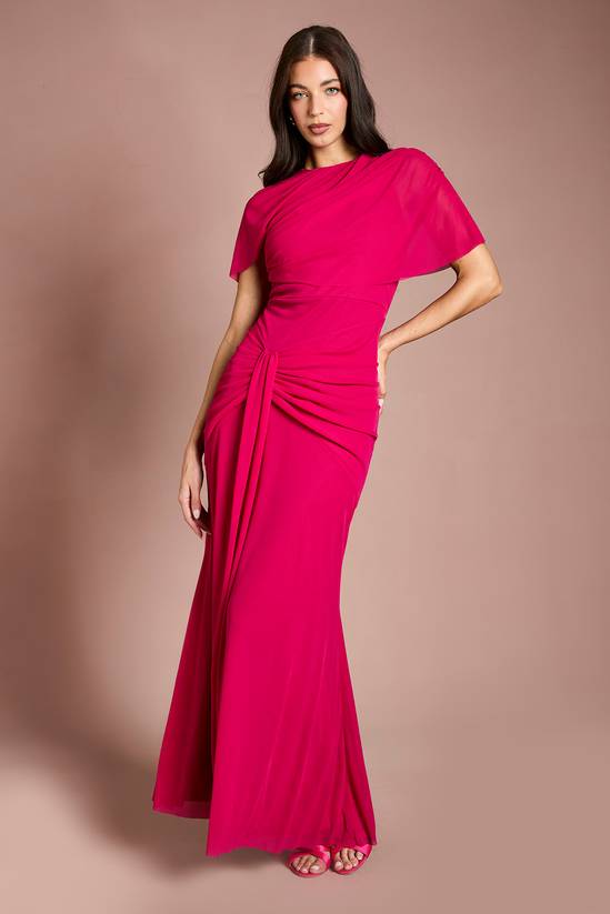 Contour Collective Twist Cape Sleeve Dress