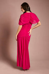 Contour Collective Twist Cape Sleeve Dress