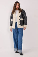 Borg Bonded 80s Aviator Jacket