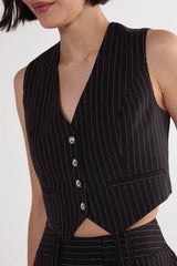Pinstripe Button Down Waistcoat Co-ord