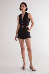 Pinstripe Button Down Waistcoat Co-ord