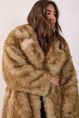 Faux Fur Collared Longline Coat