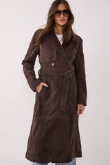Real Suede Trench Coat