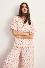 Gingerbread Ruffle Trouser Pajama Set