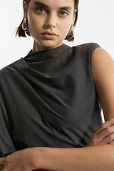 Tall Tailored Draped Asymmetric Maxi Dress