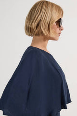 Premium Tailored Linen Drama Cape Jumpsuit