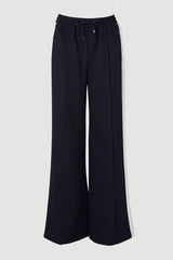 Tall Twill Contrast Woven Wide Leg Trousers