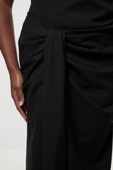 Plus Size Tailored Asymmetric Neck Strappy Detail Dress