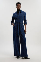 Denim Western Jumpsuit