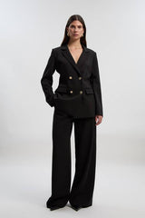 Compact Stretch Essential Tailored Double Breasted Blazer