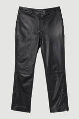 Leather Tailored Straight Leg Trouser