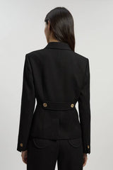 Textured Compact Stretch Tailored Jacket