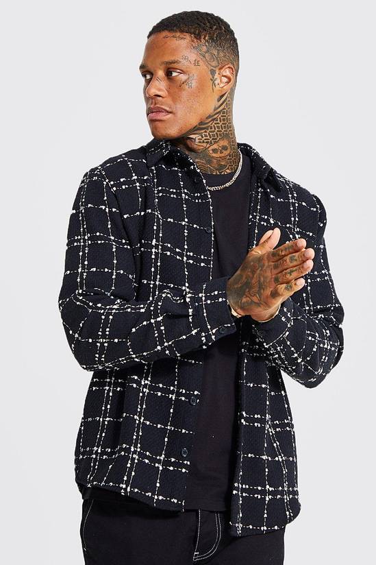 Heavyweight Textured Check Overshirt