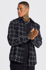 Heavyweight Textured Check Overshirt