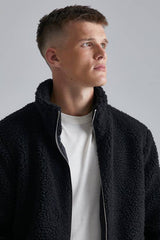 Tall Borg Funnel Neck Jacket in Black