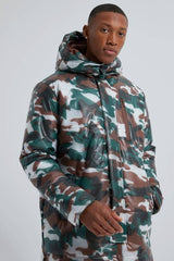 Camo Transparent Longline Puffer