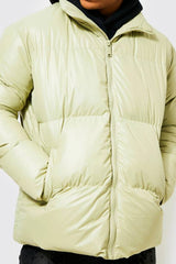 Oversized Funnel Neck Mid Puffer