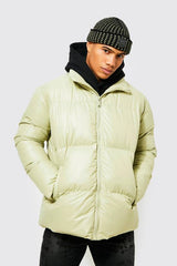 Oversized Funnel Neck Mid Puffer