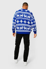 Relaxed Reindeer Fairisle Christmas Jumper
