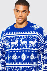 Relaxed Reindeer Fairisle Christmas Jumper