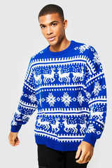Relaxed Reindeer Fairisle Christmas Jumper
