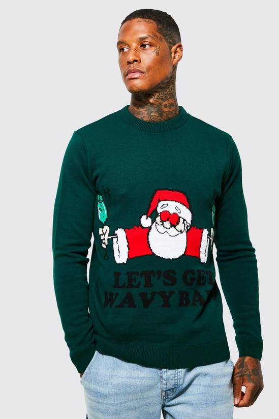 Lets Get Wavy Baby Christmas Jumper