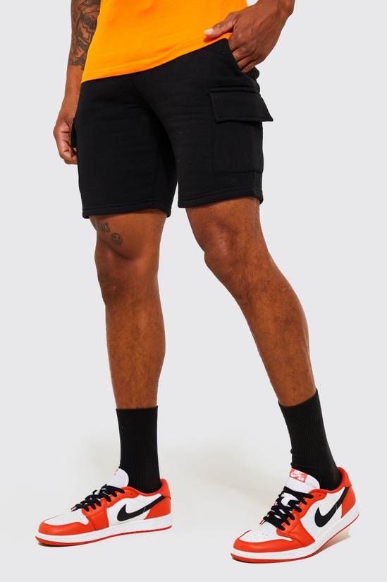Slim Mid Cargo Jersey Short