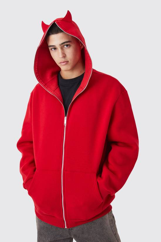 Oversized Devil Horn Hoodie