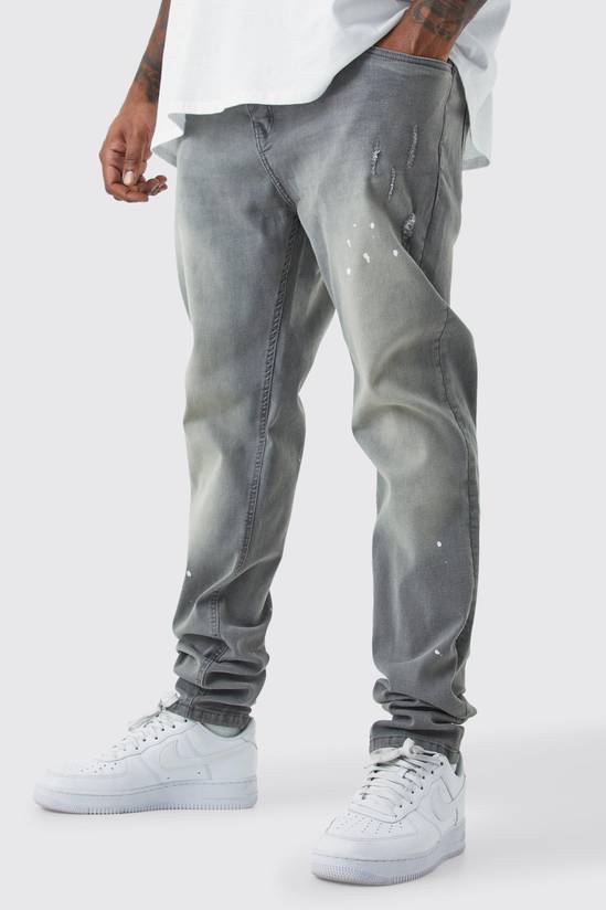 Plus Skinny Stretch Stacked Tinted Jeans