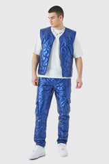Tall Metallic Quilted Gilet