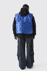 Plus Metallic Quilted Gilet