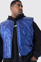 Plus Metallic Quilted Gilet