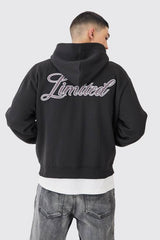 Limited Boxy Fit Zip Through Hoodie