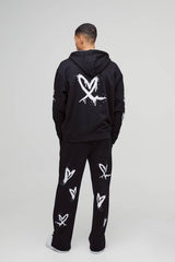 Oversized Heart Zip Through Hoodie