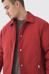 Tall Man Tab Crinkle Longline Mac In Rust