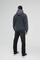 Straight Rigid Jeans In Charcoal