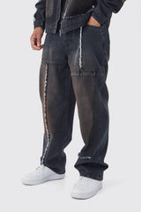 Baggy Fit Rigid Dirty Wash Carpenter Jeans