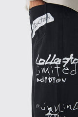 Baggy Rigid Graffiti Printed Jeans