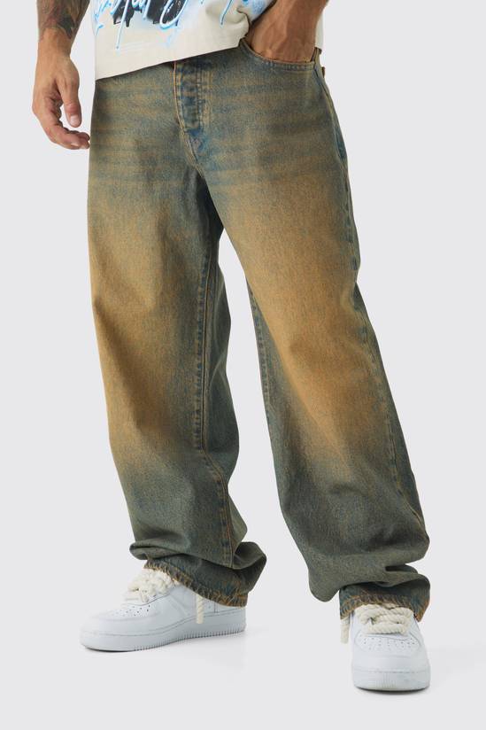 Relaxed Fit Washed Tinted Jeans
