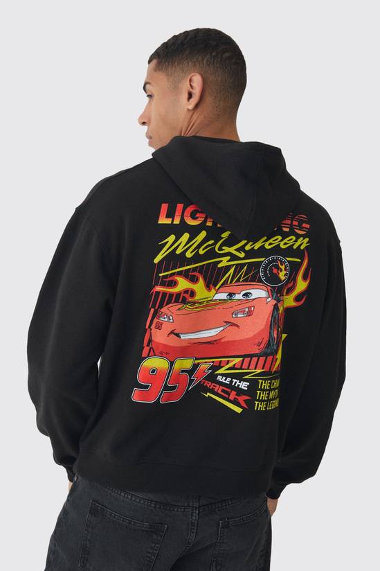 Oversized Pixar Cars License Print Hoodie