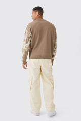 Oversized Renaissance Face Knit Jumper