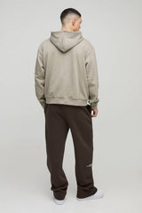 Oversized Boxy Heavyweight Zip Through Hoodie