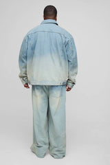 Plus Washed Baggy Fit Jeans