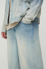 Plus Washed Baggy Fit Jeans