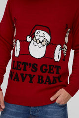 Regular Fit Santa Wavy Knitted Christmas Jumper