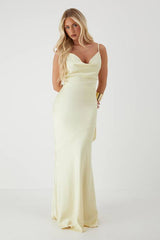 Premium Satin Bow Back Bias Cut Bridesmaid Dress