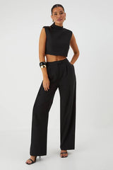 Shoulder Pad Top and Tailored Trouser Co Ord